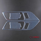 Reflective Carbon Fiber Interior Door Handle Trim Overlay for Mustang 2015-2023