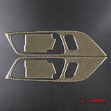 Reflective Carbon Fiber Interior Door Handle Trim Overlay for Mustang 2015-2023