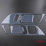 Reflective Carbon Fiber Interior Door Handle Trim Overlay for Mustang 2015-2023