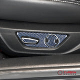 Reflective Carbon Fiber Seat Function Control Trim Overlay For Mustang 2015-2023