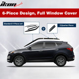 2017-2022 Kia Niro Tape-On Chrome 6PCS Window Visors Vent Guards ABS