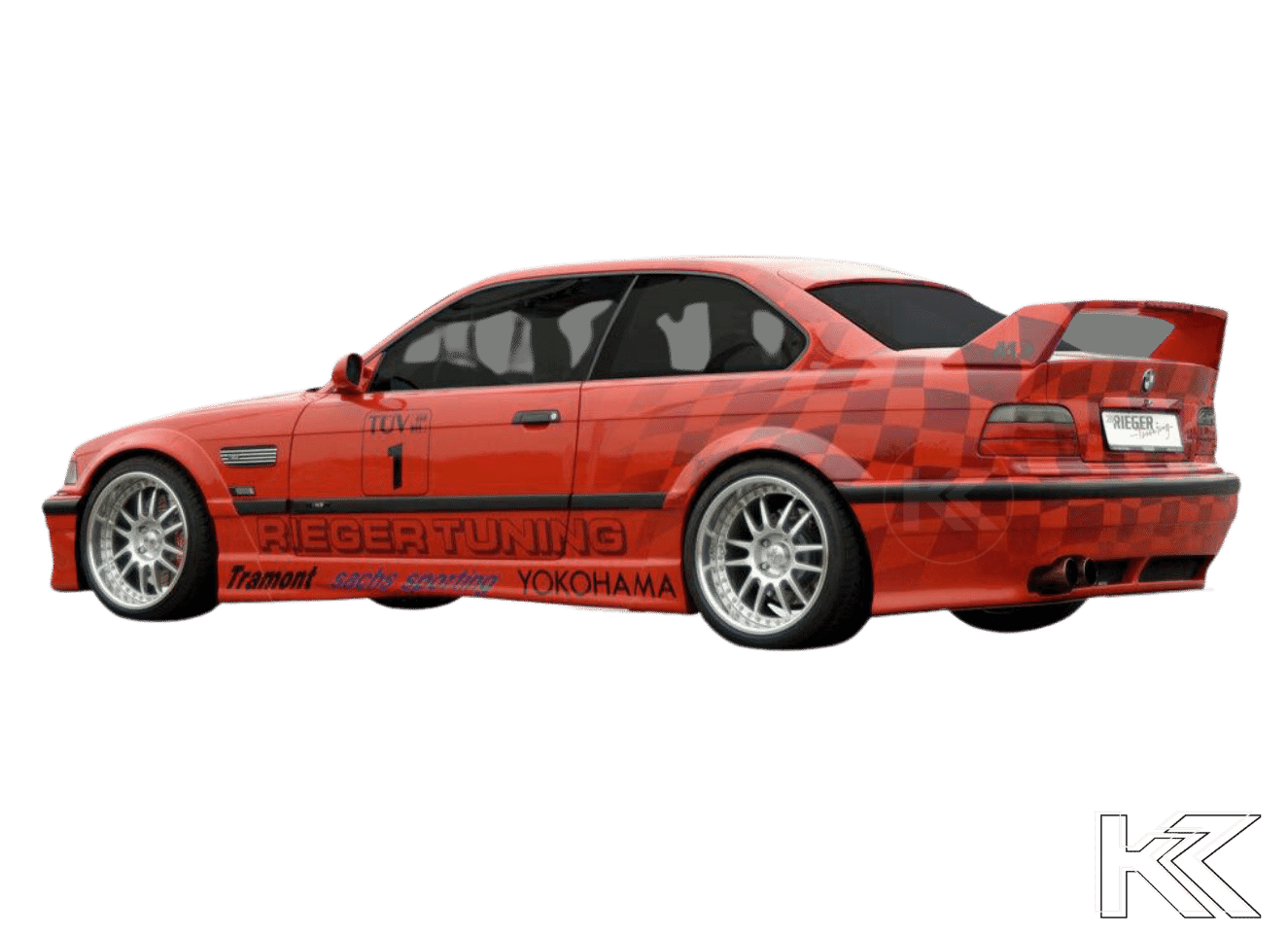 Rieger BMW E36 Convertible GT Wing wo/3rd Brake Light