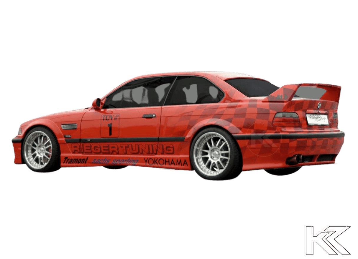 Rieger BMW E36 Coupe GT Wing w/3rd Brake Light - K2 Industries