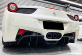 2010-2015 Ferrari Carbon Fiber  Brake Lights Covers Carbonado (OE) Fits: 458 Italia and Spider