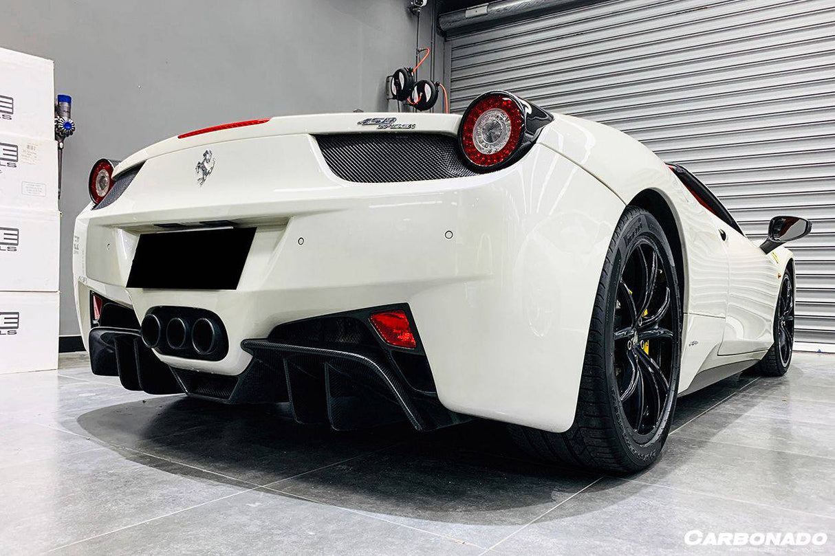 2010-2015 Ferrari Carbon Fiber  Brake Lights Covers Carbonado (OE) Fits: 458 Italia and Spider