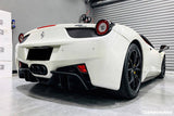 2010-2015 Ferrari Carbon Fiber  Brake Lights Covers Carbonado (OE) Fits: 458 Italia and Spider