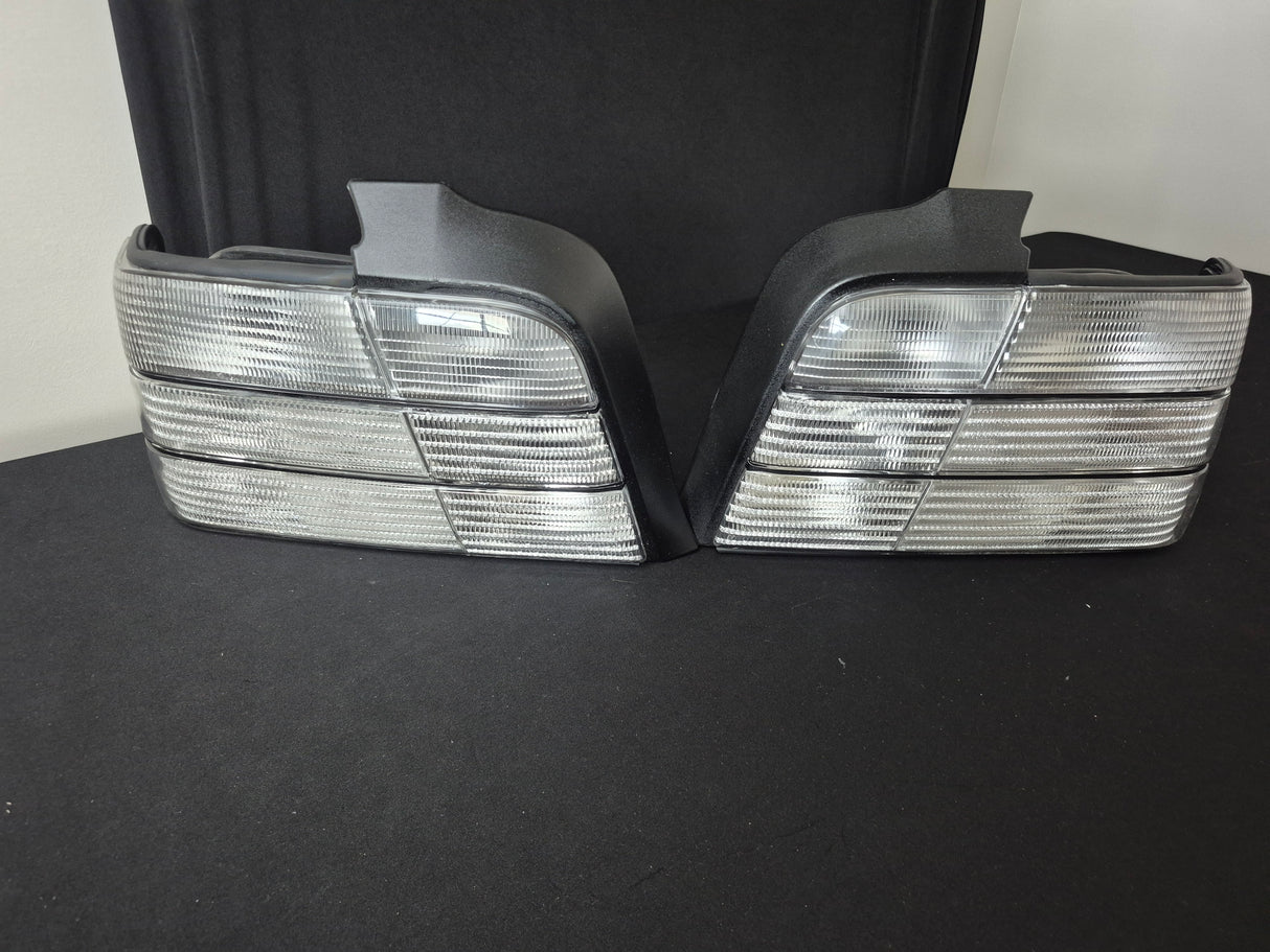BMW 3 Series E36 All Clear Frosted Lens Tail Lights (1992-1998) *GARAGE SALE*