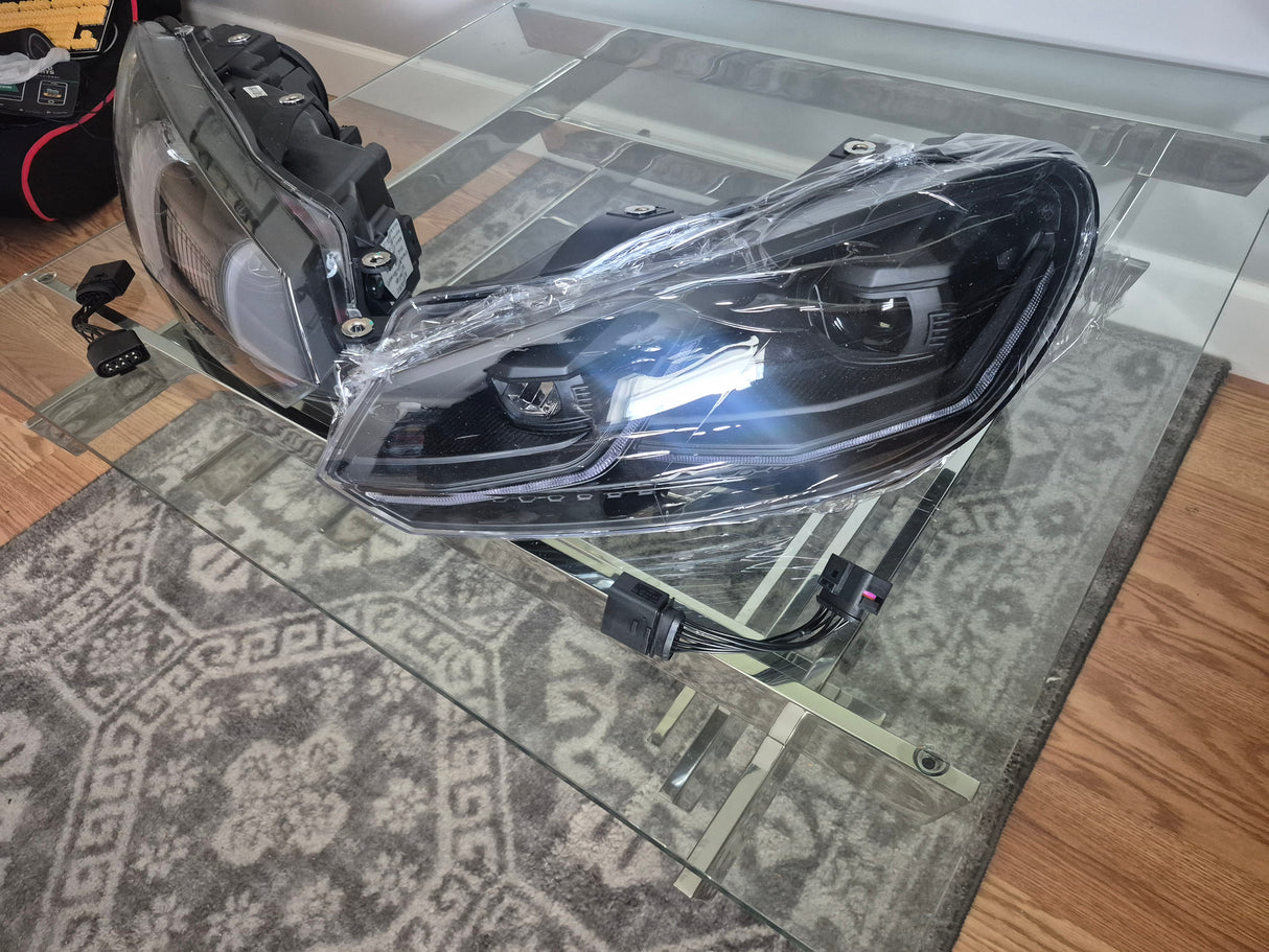 Volkswagen Golf MK6 Red, Silver, and Black Projector with Dynamic Signal LED Headlights (2009 - 2013) *GARAGE SALE*