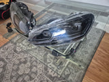 Volkswagen Golf MK6 Red, Silver, and Black Projector with Dynamic Signal LED Headlights (2009 - 2013) *GARAGE SALE*