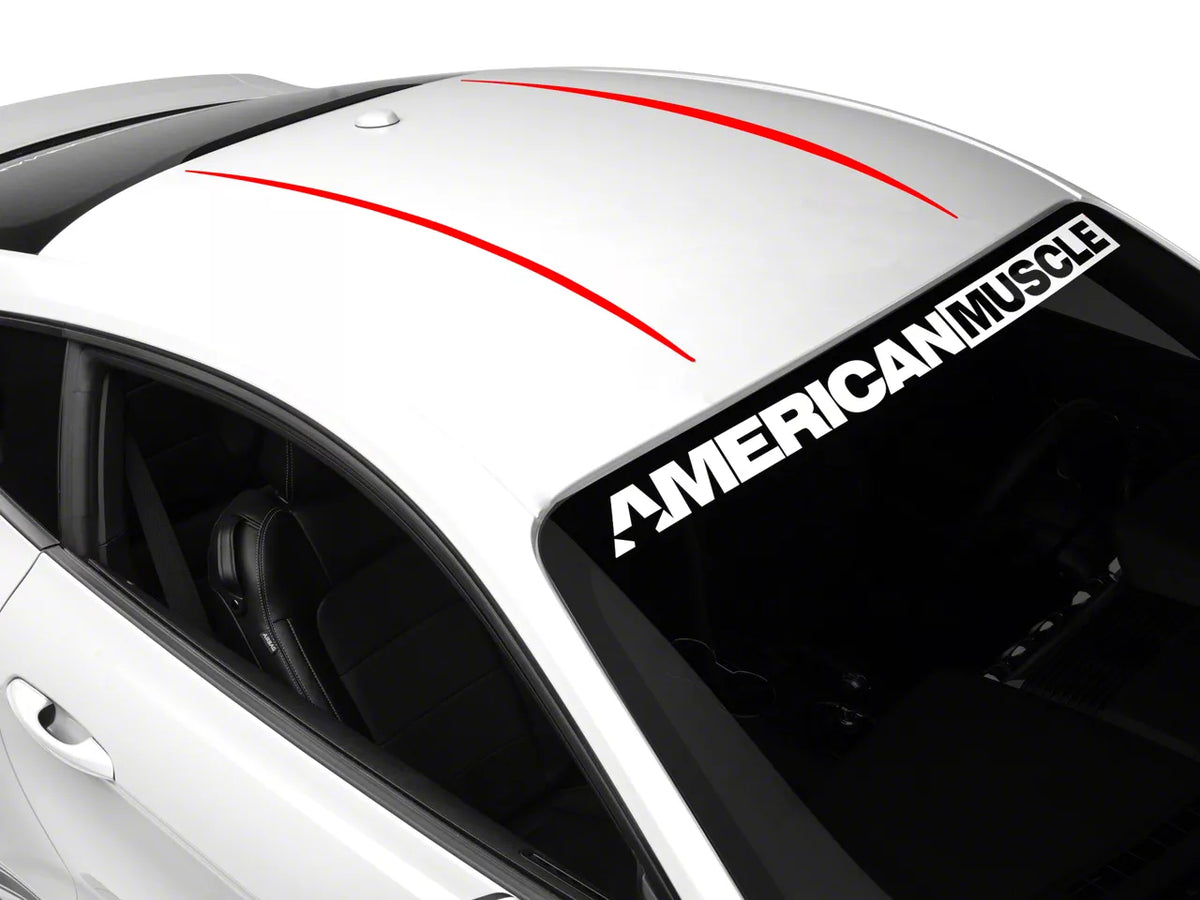 SEC10 Roof Accent Stripes; Red (15-26 Mustang Fastback)
