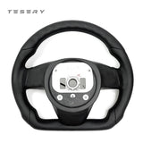 TESERY Touch Horn Round Steering Wheel Replacement for Tesla Model S / X 2021-2023
