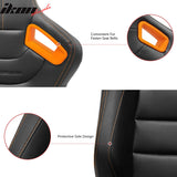 Universal Color Bezel Racing Seat Dual Slider PU Carbon Leather