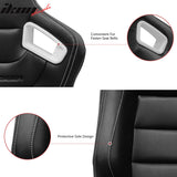 Universal Color Bezel Racing Seat Dual Slider PU Carbon Leather