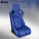 Universal Reclinable Bucket Racing Seat Dual Slider PU Carbon Leather
