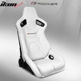 Universal Reclinable Bucket Racing Seat Dual Slider PU Carbon Leather