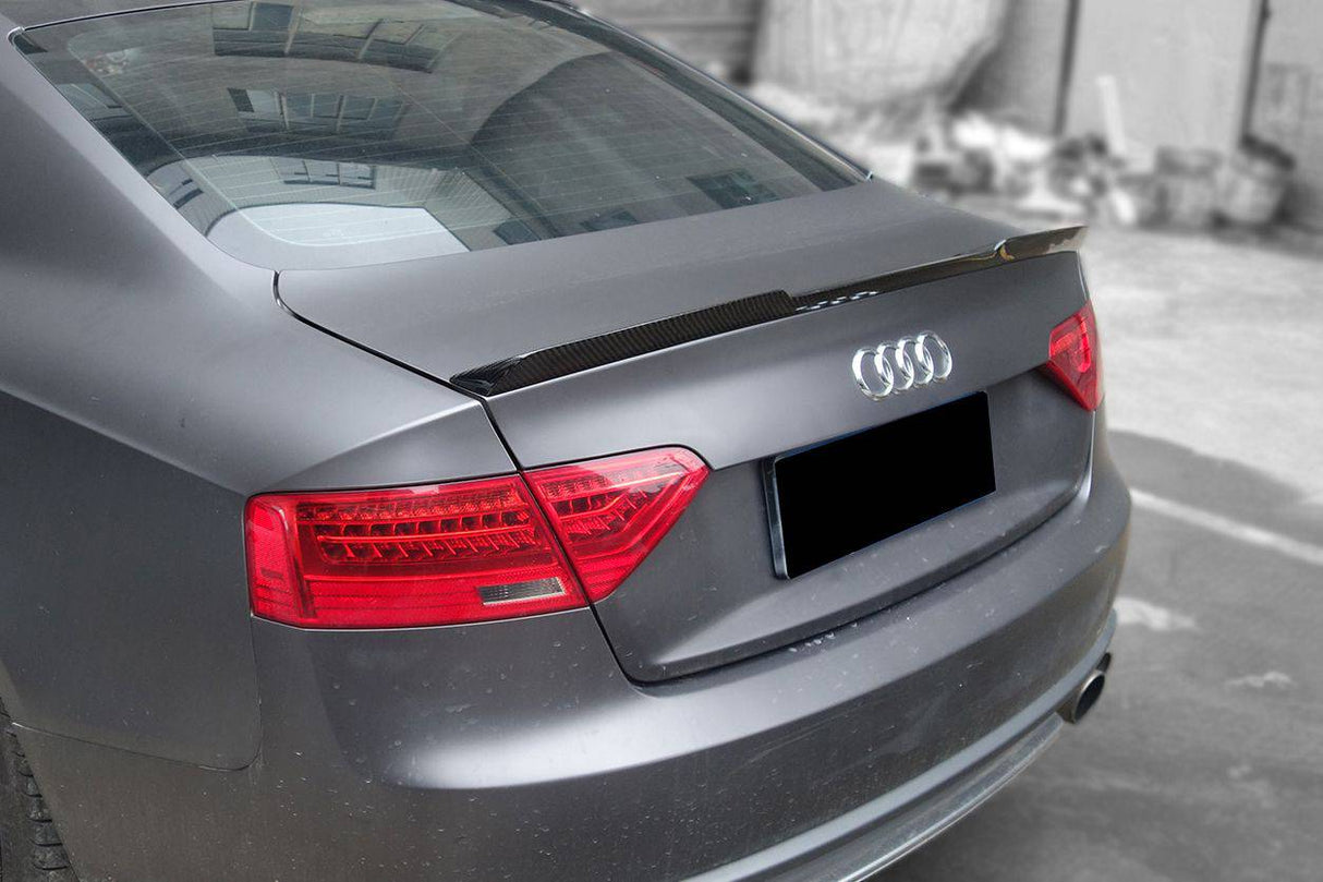 2009-2015 Audi A5 Coupe RW Style Carbon Fiber Trunk Spoiler