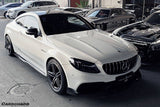 2015-2021 Mercedes Benz W205 C63 S AMG Coupe Carbon Fiber Side Skirts Extension Add On Lip