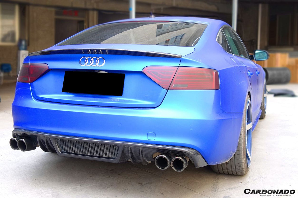 2009-2015 Audi A5 Sline S5 Sedan Sport Style Carbon Fiber Trunk Spoiler