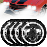 4x Round Projector LED Halo Headlights 5.75"