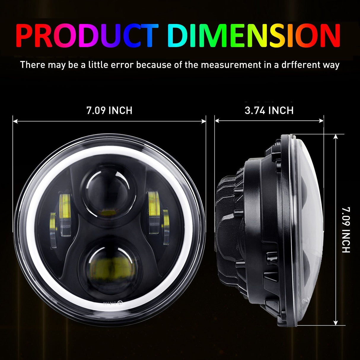 NTXGlow 7 Inch Round RGB LED Halo Headlights (Jeep Wrangler)