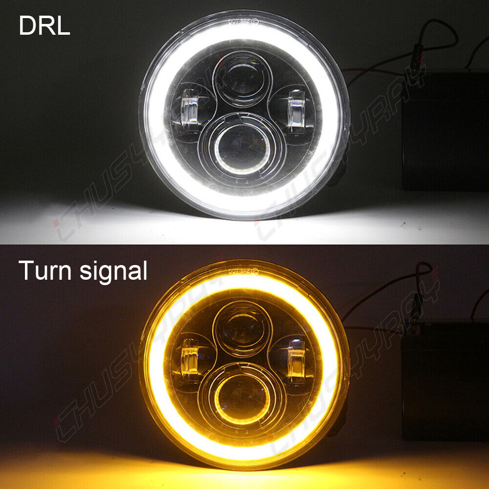 4x Round Projector LED Halo Headlights 5.75"