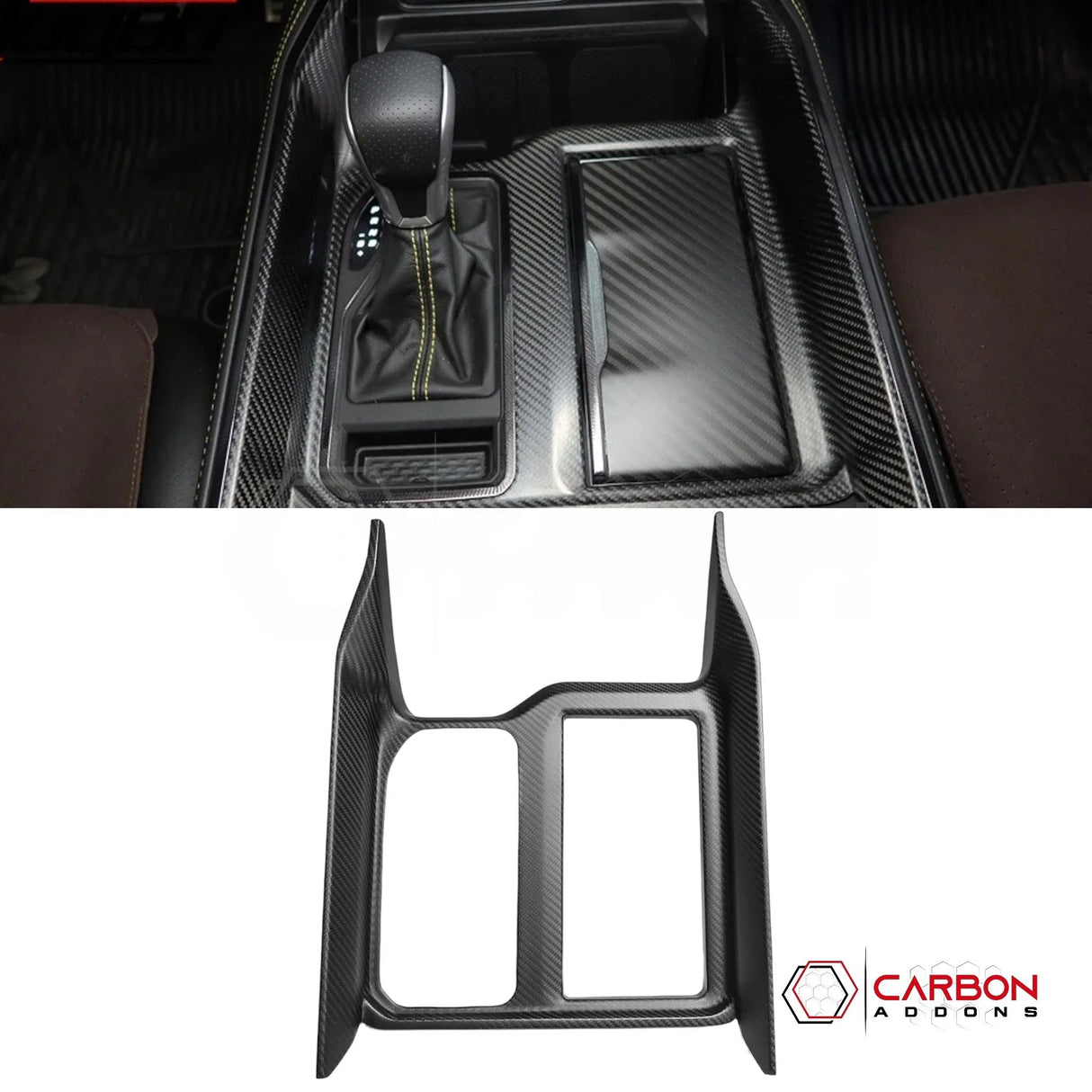 2021+ RAM TRX/RHO Center Console Trim Real Carbon Fiber Cover