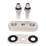 Transmission Cooler Line Adapter Plate with Gasket and 6AN Fittings Compatible with 6L80E 6L90E 8L90E Oil Seal Line Connector for Braided Hose Set