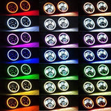 NTXGlow 7 Inch Round RGB LED Halo Headlights (Jeep Wrangler)