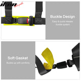 Universal Black 4 Point Buckle Racing Seat Belt Harness Nylon