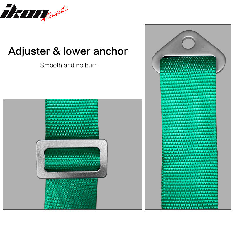 Universal 4 Point Cam-Lock Green Racing Harness Seat Belt Nylon