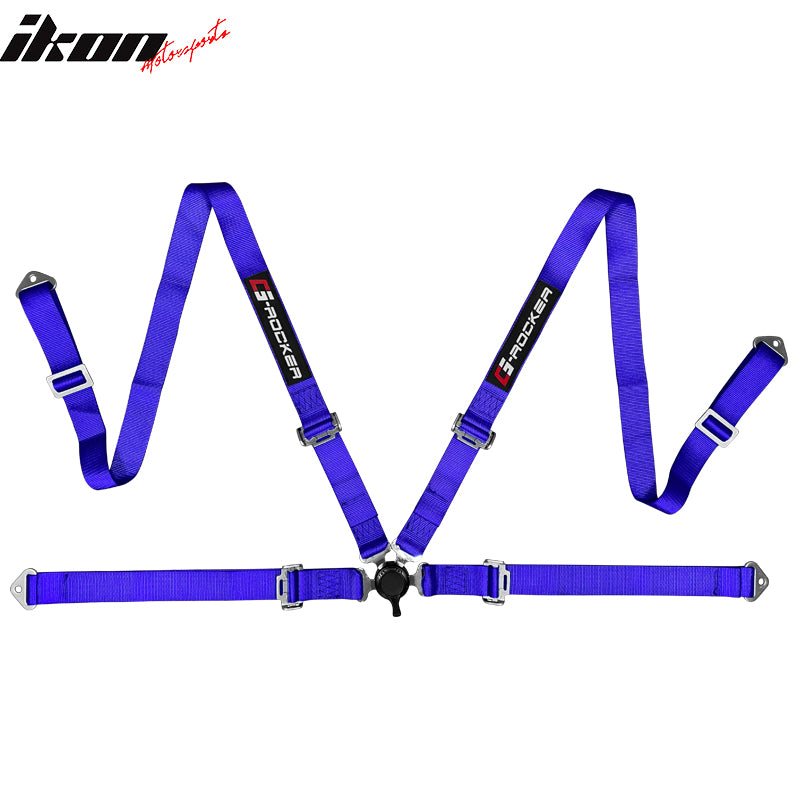 Universal 4 Point Cam-Lock Purple Racing Harness Seat Belt Nylon