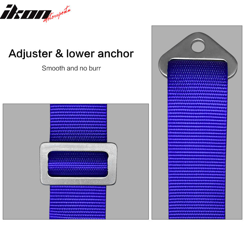 Universal 4 Point Cam-Lock Purple Racing Harness Seat Belt Nylon