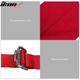 Universal 4 Point Cam-Lock Red Racing Harness Seat Belt Nylon