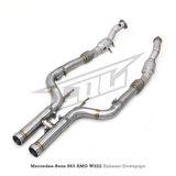 High‑Flow Catted Stainless Steel Downpipe for Mercedes Benz S63 AMG W222 5.5T