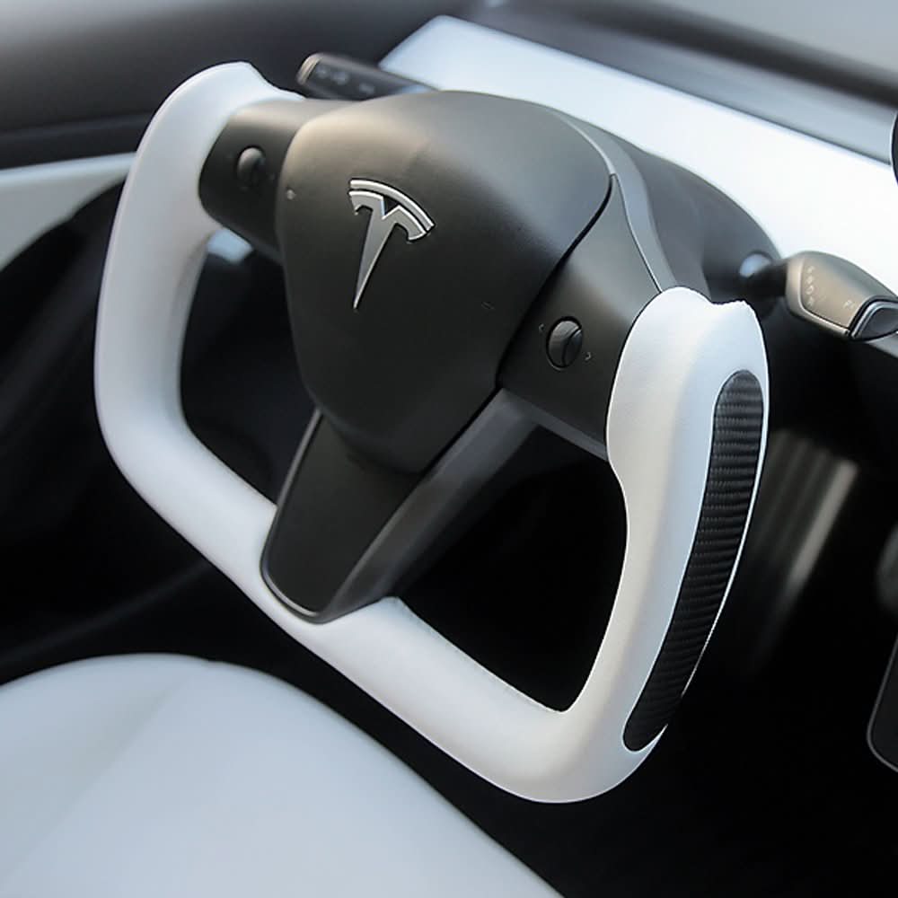 TESERY Yoke Carbon Fiber Steering Wheel for Model 3 / Y【Style 37】
