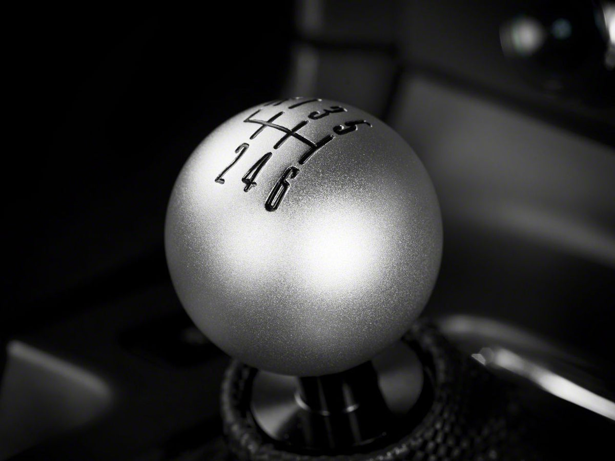 SpeedForm Modern Billet Retro Style 6-Speed Shift Knob; Satin (11-14 Mustang GT, V6)