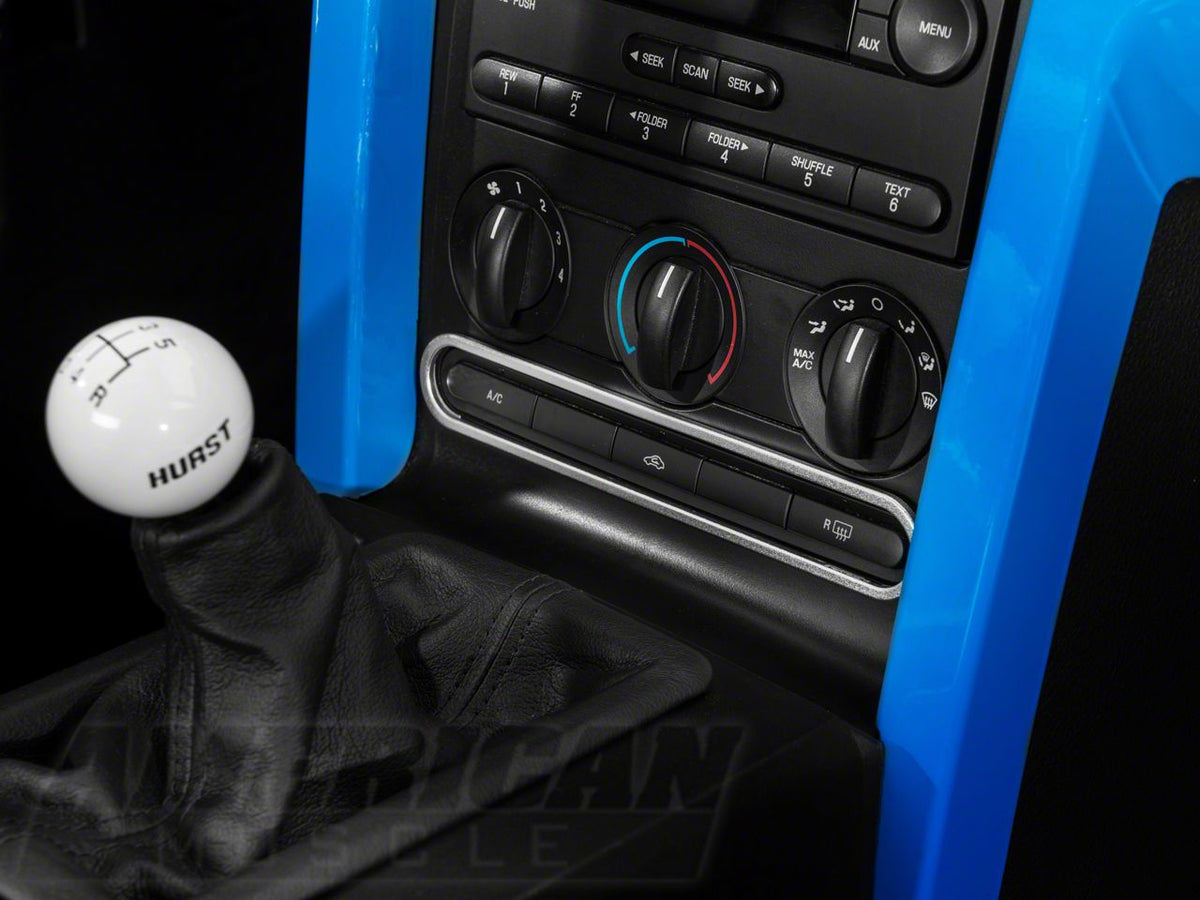 Speedform Modern Billet Dash Button Bezel; Satin (05-09 Mustang)