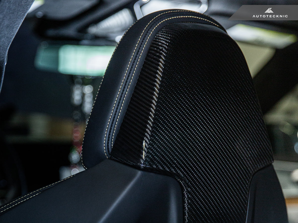 AutoTecknic Dry Carbon Seat Back Cover Set - BMW G87 M2