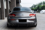 2015-2018 Mercedes Benz W205 C63  S AMG Coupe PS Style Rear Diffuser