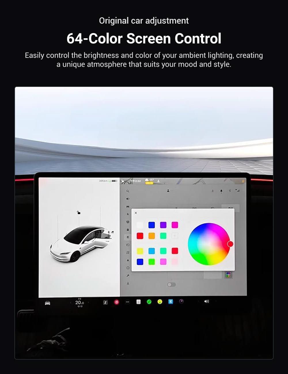 Seat Back Ambient Lighting for Model 3 Highland & Model Y Juniper (2PCS) | TESERY