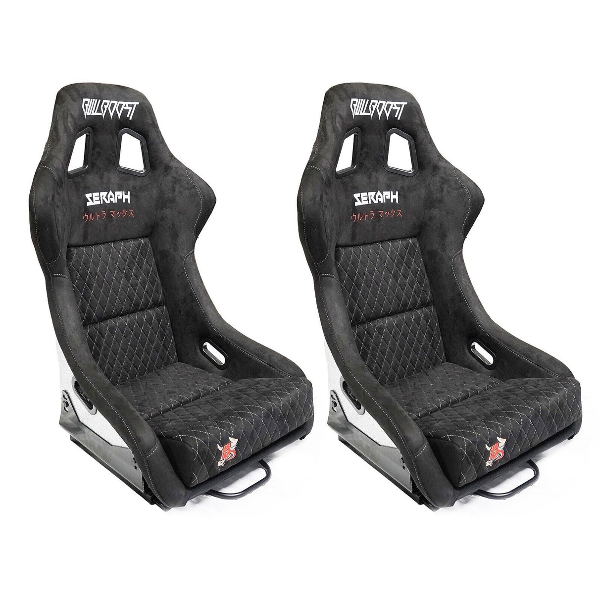 Bull Boost Adjustable Racing Lowered Ultra Max Bucket Seat w/ Seat Rails