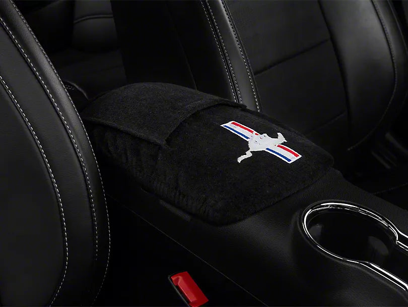Speedform Seat Armour Protective Cover With Tri-Bar Pony Logo; Black (79-14 Mustang)