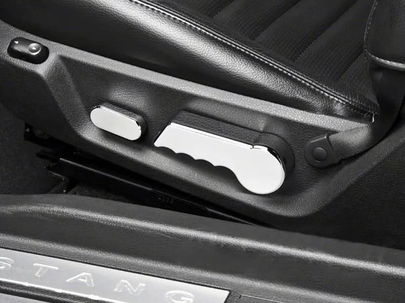 Speedform Modern Billet Seat Adjuster Cover; Chrome (05-14 Mustang)