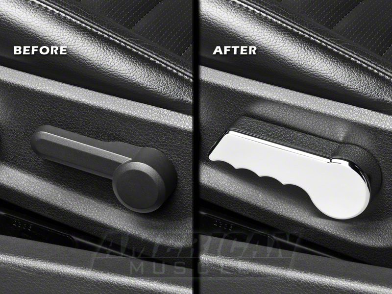 SpeedForm Modern Billet Seat Tilt Lever Covers; Chrome (05-14 Mustang)