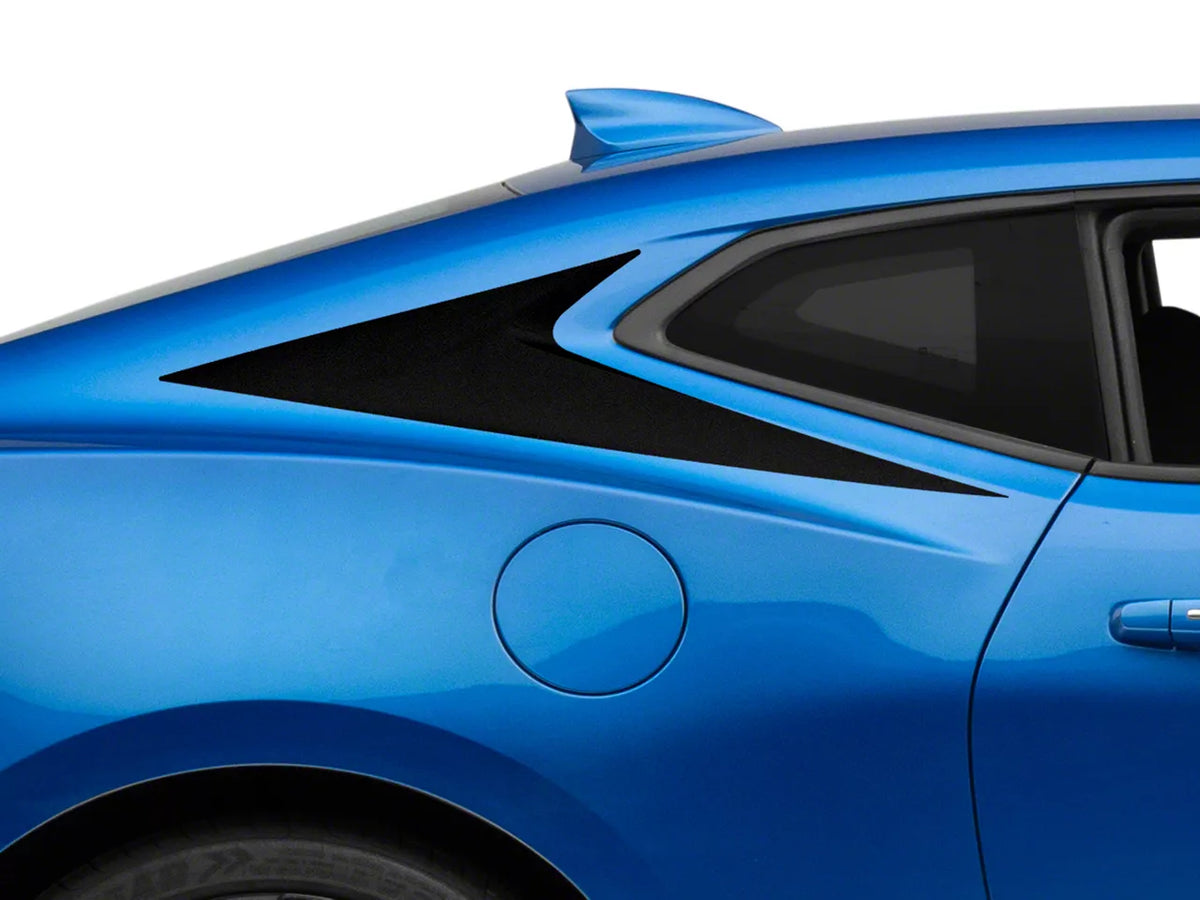 SEC10 Sail Panel Decals; Gloss Black (10-24 Camaro Coupe)