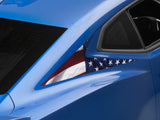 SEC10 Sail Panel Printed Decals; Real Flag (10-24 Camaro Coupe)