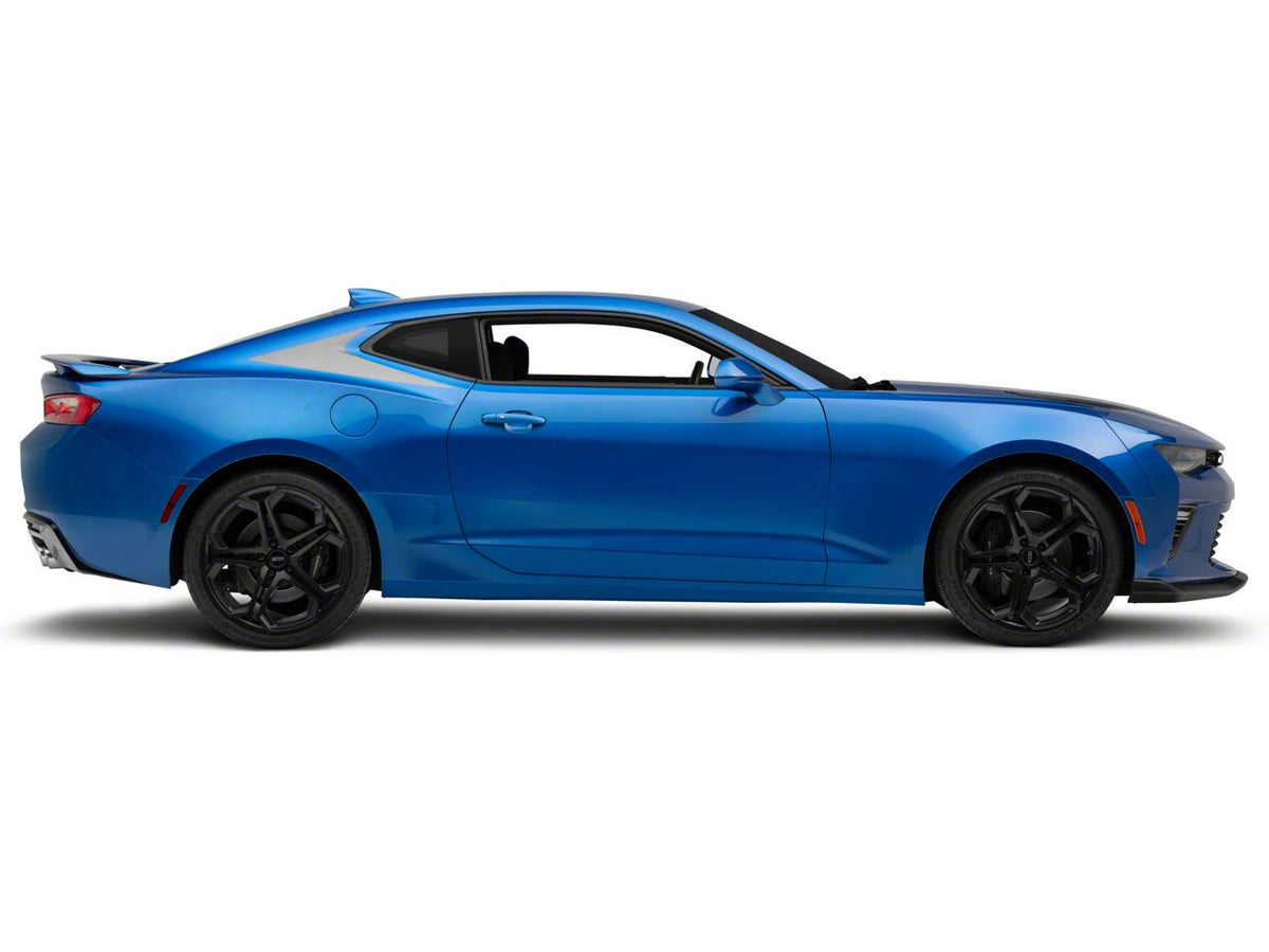 SEC10 Sail Panel Decals; Silver (10-24 Camaro Coupe)