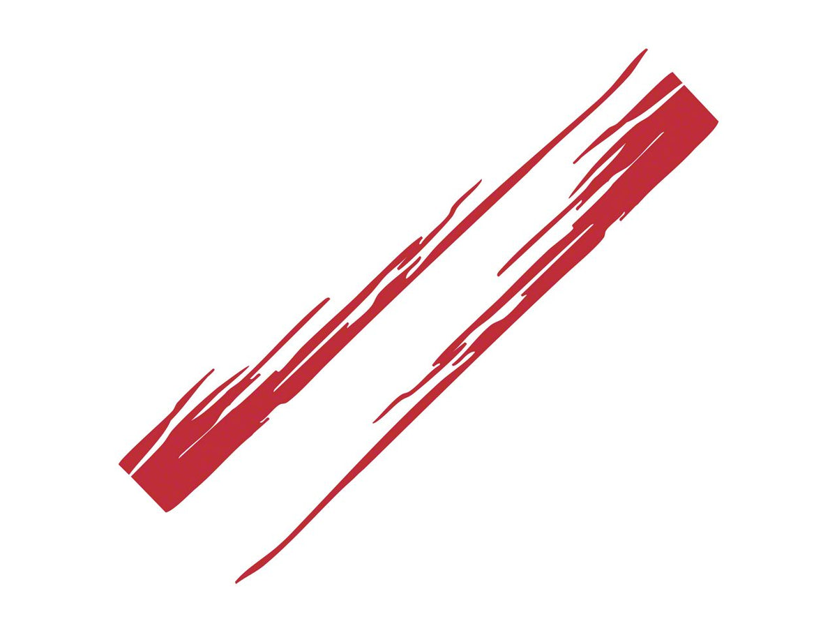 SEC10 Side Splash Decals; Red (10-24 Camaro)