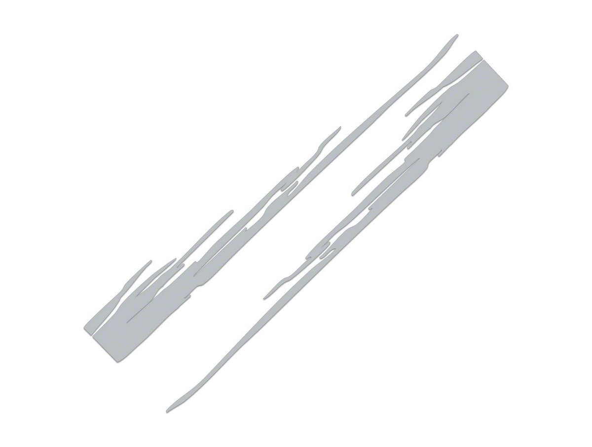 SEC10 Side Splash Decals; Silver (10-24 Camaro)