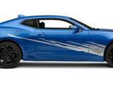 SEC10 Side Splash Decals; Silver (10-24 Camaro)